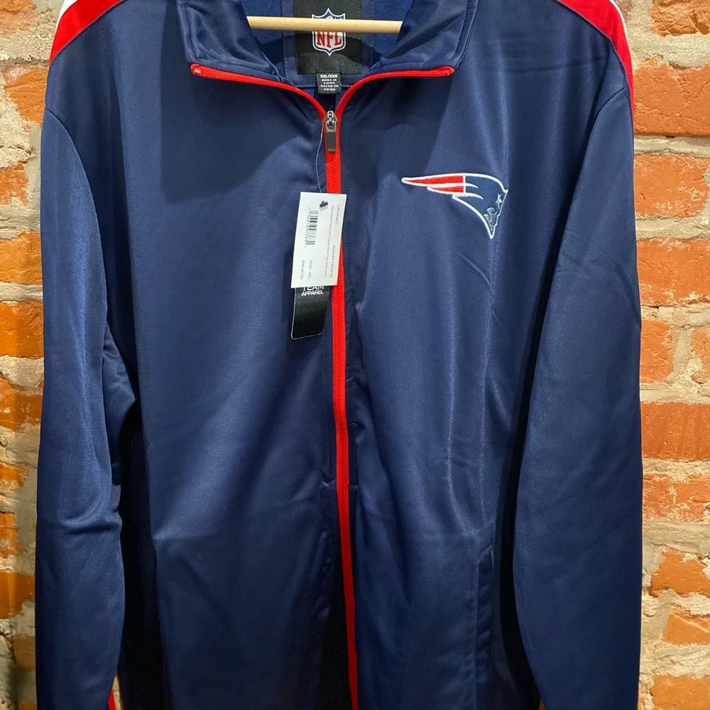 NFL New England Patriots Jacket Warm Up Track Jacket Sz. 2XL NWT